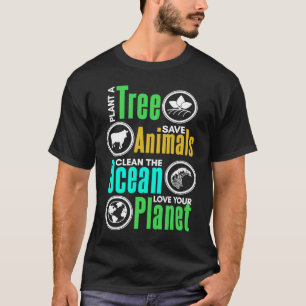 Pflanze eines Baumes fressen den veganen Tag des K T-Shirt