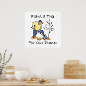 Pflanze eines Baumes Poster (Küche)