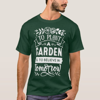 Pflanze eines Gartens ist, an den morgen Garten zu T-Shirt