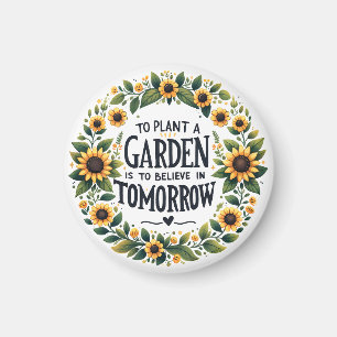 Pflanze eines Gartens ist an die Zukunft zu glaube Magnet