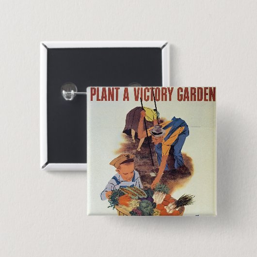 Pflanze eines Siegesgartens Button (Vorne & Hinten)