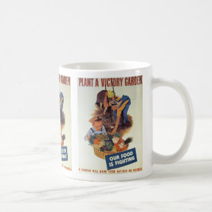 Pflanze eines Siegesgartens Kaffeetasse