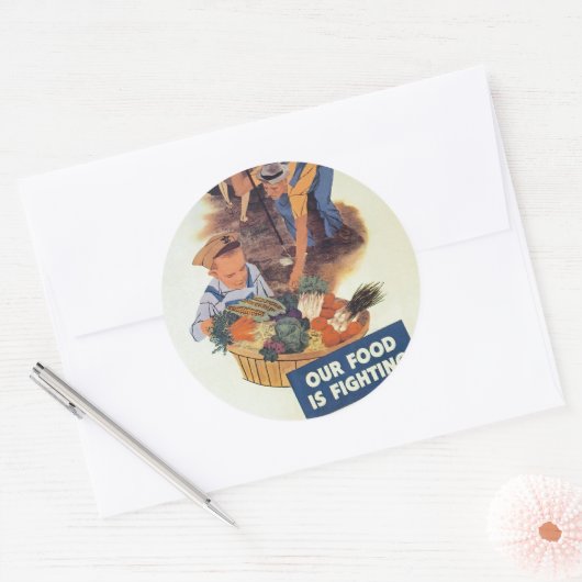 Pflanze eines Siegesgartens Runder Aufkleber (Umschlag)