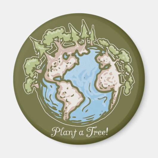 Pflanze eines Tree Earth Day Gears Magnet (Vorne)