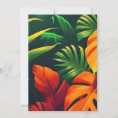 Pflanze Forest und elegante Hochzeiten von Grünblu Einladung (Rückseite)