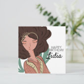 Pflanze Frauenzeichen Lover Geburtstag Postkarte (Stehend Vorderseite)