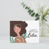 Pflanze Frauenzeichen Lover Geburtstag Postkarte (Stehend Vorderseite)