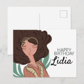 Pflanze Frauenzeichen Lover Geburtstag Postkarte (Vorne/Hinten)