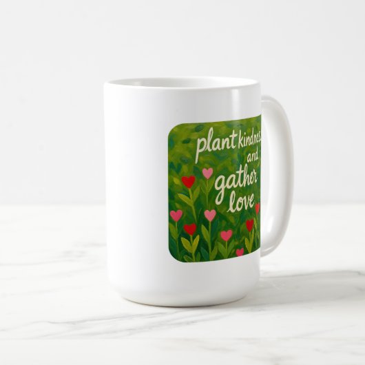Pflanze Freundlichkeit und Liebe sammeln KIND Gärt Kaffeetasse (VorderseiteRechts)
