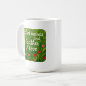 Pflanze Freundlichkeit und Liebe sammeln KIND Gärt Kaffeetasse (Vorderseite Links)