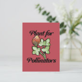 Pflanze für Bestäuber Postkarte (Stehend Vorderseite)