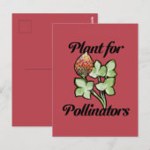 Pflanze für Bestäuber Postkarte (Vorne/Hinten)