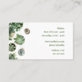 Pflanze für Blätter - Succulents - Visitenkarte (Rückseite)