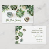 Pflanze für Blätter - Succulents - Visitenkarte (Vorne/Hinten)