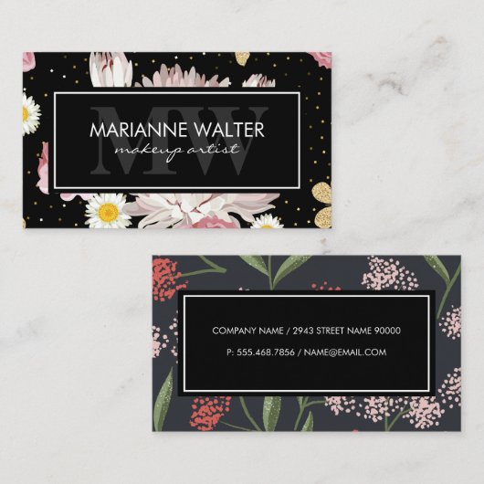 Pflanze für Blume verlassen Visitenkarte (Vorne/Hinten)