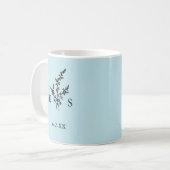 Pflanze für das Hochzeitmongramm Kaffeetasse (Vorderseite Links)