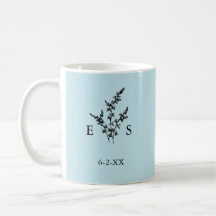 Pflanze für das Hochzeitmongramm Kaffeetasse
