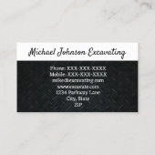 Pflanze für den Bau schwerer Geräte Visitenkarte (Rückseite)