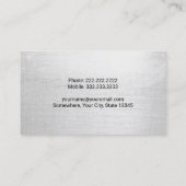 Pflanze für den Bau von Baggern Visitenkarte (Rückseite)