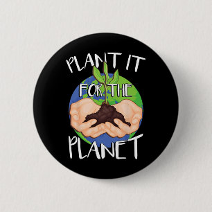 Pflanze für die Erde Button