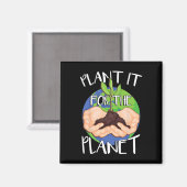 Pflanze für die Erde Magnet (Vorderseite/Rückseite)
