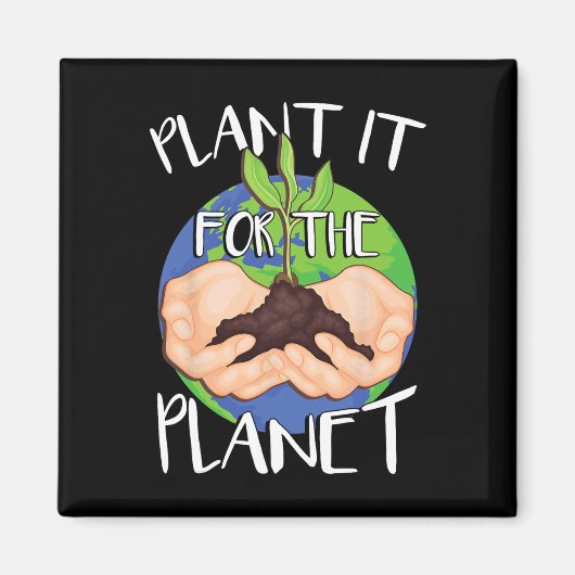 Pflanze für die Erde Magnet (Vorne)