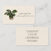 Pflanze für Innenarchitektur Visitenkarte (Vorne/Hinten)