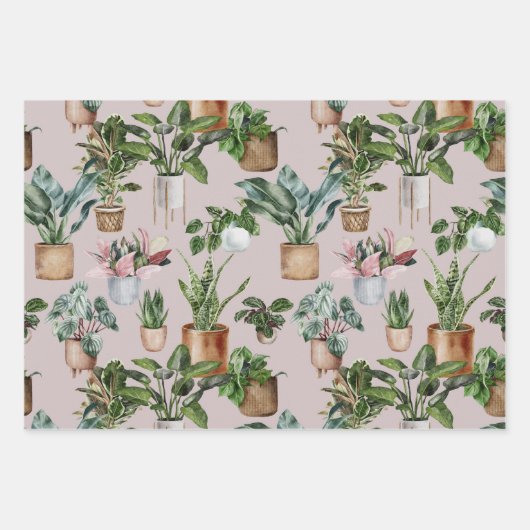 Pflanze für Innenwände Geschenkpapier Set (Vorderseite 2)