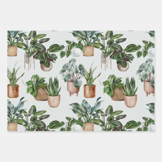 Pflanze für Innenwände Geschenkpapier Set (Vorderseite)