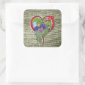 Pflanze für kulinarische Genießer Quadratischer Aufkleber (Tasche)