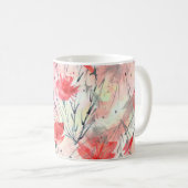 Pflanze für Wasserfarben Blume Muster Kaffeetasse (VorderseiteRechts)