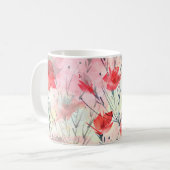 Pflanze für Wasserfarben Blume Muster Kaffeetasse (Vorderseite Links)