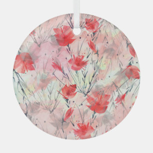 Pflanze für Wasserfarben Blume Muster Ornament Aus Glas