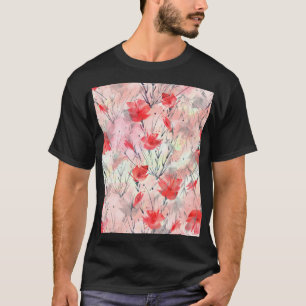 Pflanze für Wasserfarben Blume Muster T-Shirt