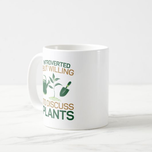 Pflanze Garden eingeführt, aber willens zu diskuti Kaffeetasse (Vorderseite Links)