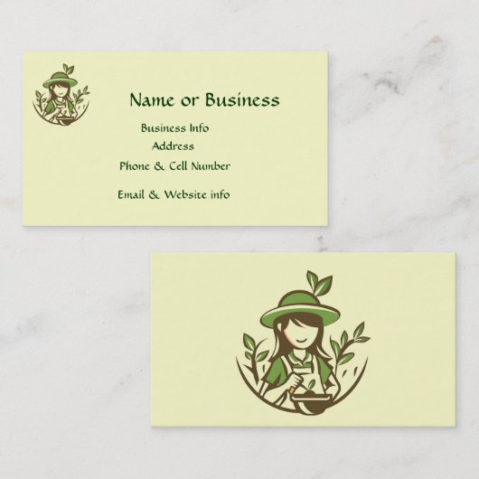 Pflanze Gartengeschäft oder Service Visitenkarte (Vorne/Hinten)