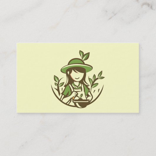 Pflanze Gartengeschäft oder Service Visitenkarte (Rückseite)