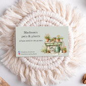 Pflanze Gartenzentrum Aquarell Visitenkarte