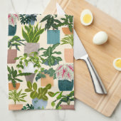 Pflanze Geschirrtuch (Viertel Falte)