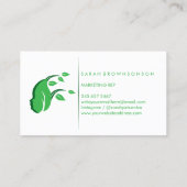 Pflanze Gesicht Natur Vegan grün Visitenkarte (Rückseite)