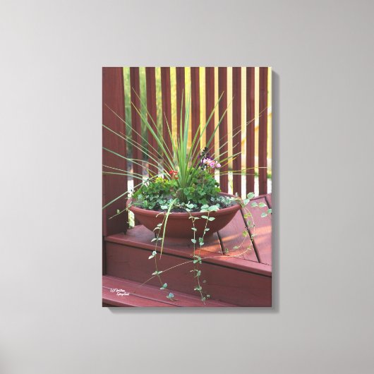 Pflanze gesteppt Leinwand (Vorderseite)