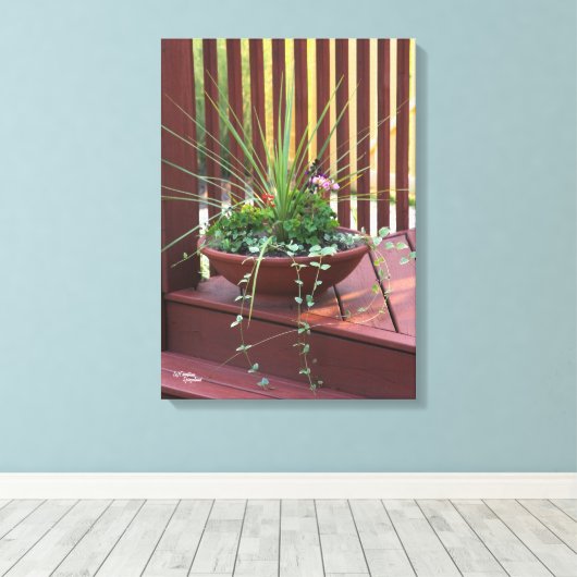 Pflanze gesteppt Leinwand (Insitu (Holzboden))