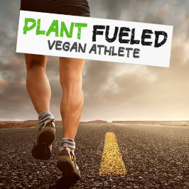 Pflanze getrieben, Veganer Sportler, Autoknall Autoaufkleber