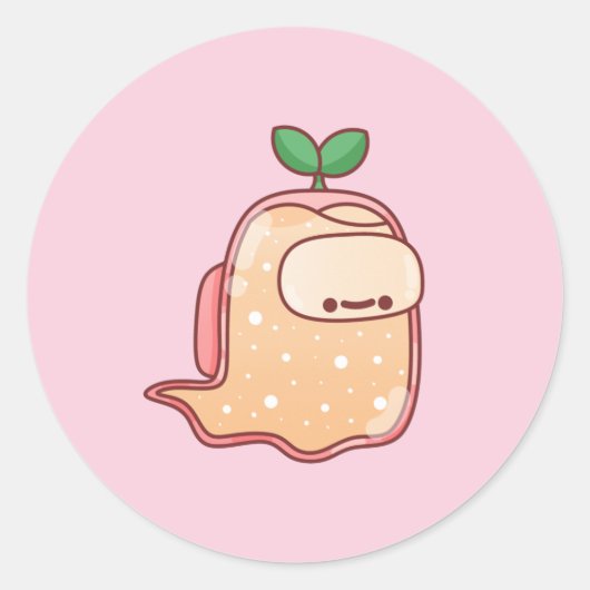 Pflanze Ghost Runder Aufkleber (Vorderseite)