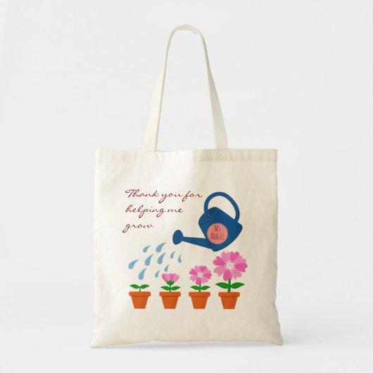Pflanze gießen Danke Lehrer Geschenk  Tragetasche (Vorne)