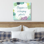 Pflanze Glück | Happines kauft Pflanze Leinwanddruck (Insitu (Schlafzimmer))