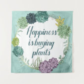 Pflanze Glück | Happines kauft Pflanze Wandteppich (Vorderseite)