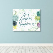 Pflanze Glück | Liebe Lachen Glück Leinwanddruck (Insitu (Holzboden))