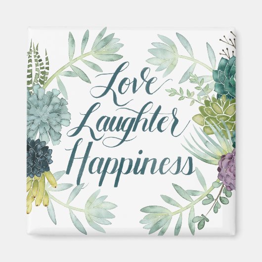 Pflanze Glück | Liebe Lachen Glück Magnet (Vorne)