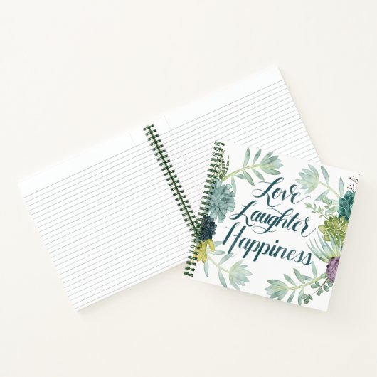 Pflanze Glück | Liebe Lachen Glück Notizblock (Innenseite)